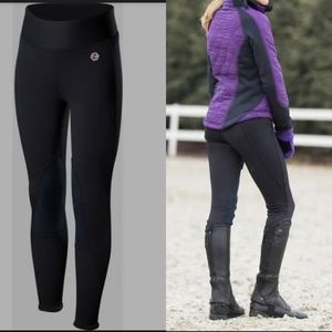 HORZE Active Kids Knee Patch Winter Tights Dark Navy Sz. L